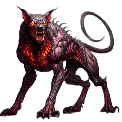 creature, animal, dragon, staff transparent PNG cut-out
