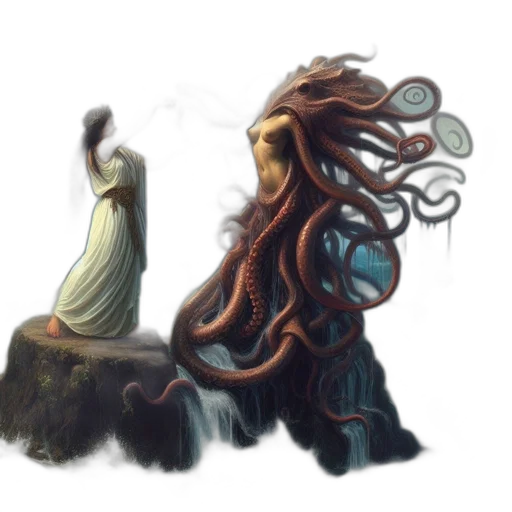 hair, dress, creature, crown transparent PNG cut-out