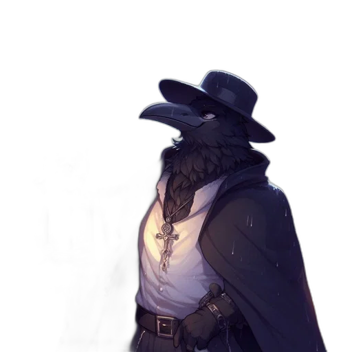 hat, jacket, staff, mask transparent PNG cut-out