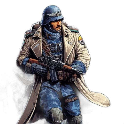weapon, jacket, staff, concept art transparent PNG cut-out