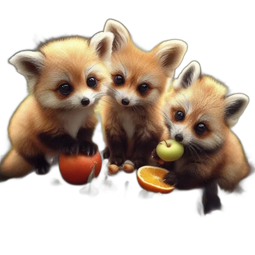 food, animal, photorealistic, oil painting transparent PNG cut-out