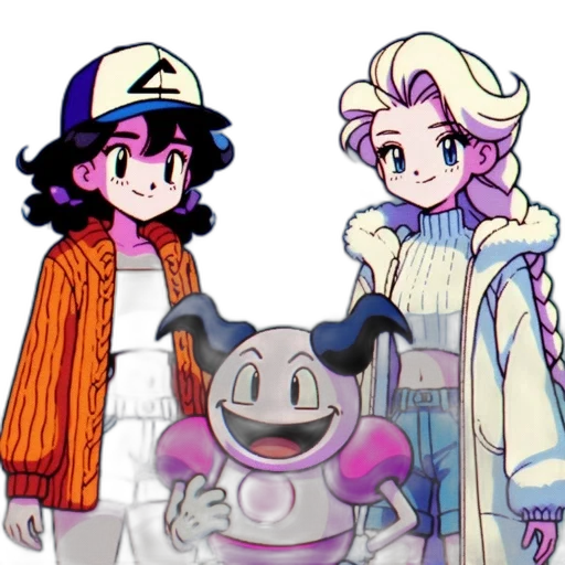 robot, vaporwave, concept art, cartoon transparent PNG cut-out