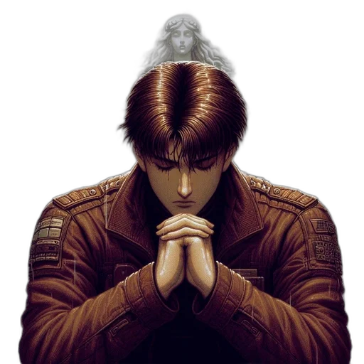 jacket, concept art, pixel art, photorealistic transparent PNG cut-out