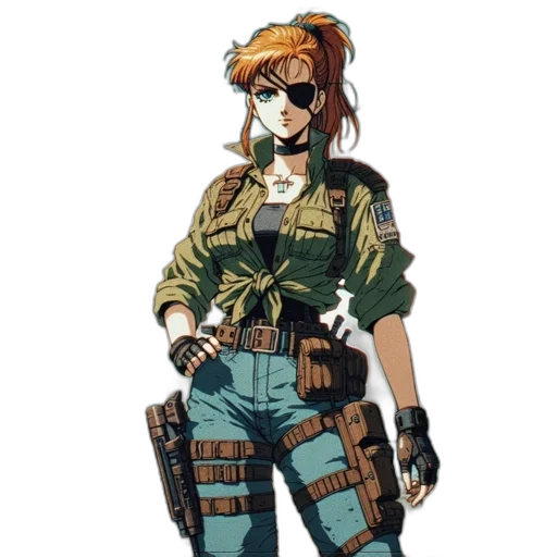 jacket, weapon, staff, concept art transparent PNG cut-out