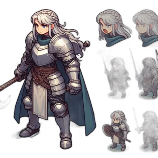 sword, concept art, fantasy art, pixel art transparent PNG cut-out