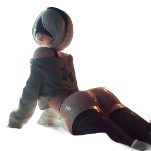 jacket, robot, staff, weapon transparent PNG cut-out