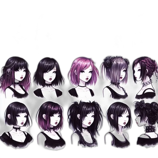 hair, crown, anime, concept art transparent PNG cut-out