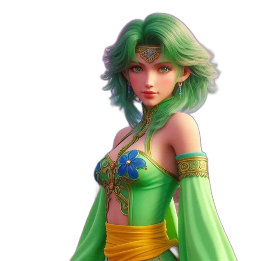 dress, fantasy art, concept art, 3d render transparent PNG cut-out