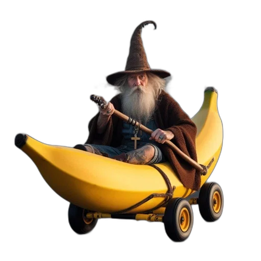 hat, staff, car, animal transparent PNG cut-out