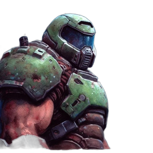 robot, weapon, face, concept art transparent PNG cut-out