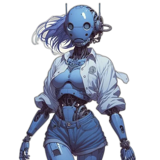 robot, mask, comic book art, concept art transparent PNG cut-out