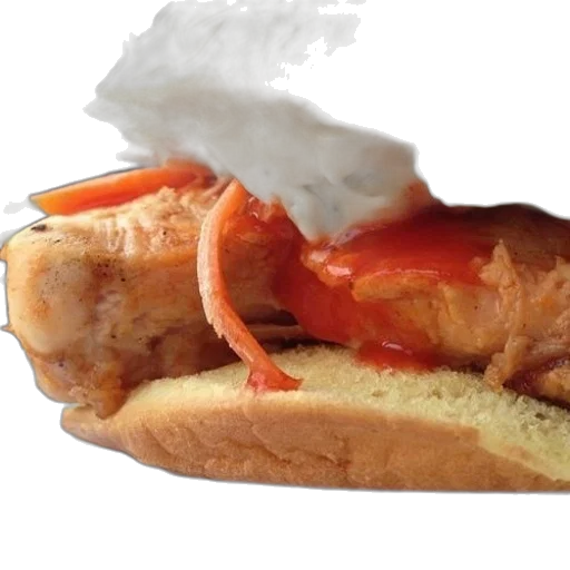 food, close-up, sandwich, chicken transparent PNG cut-out
