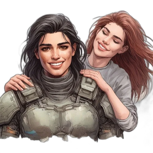 concept art, comic book art, pixel art, fantasy art transparent PNG cut-out