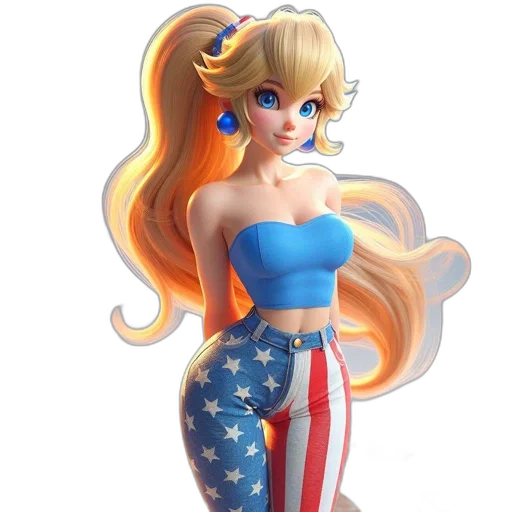 dress, weapon, 3d render, cartoon transparent PNG cut-out