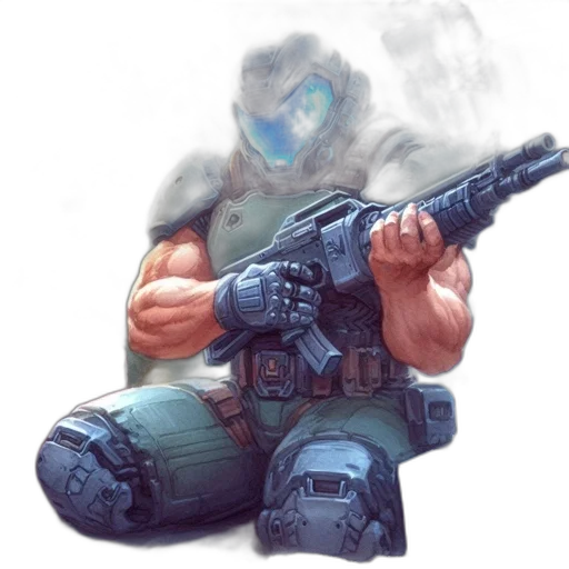weapon, robot, creature, face transparent PNG cut-out