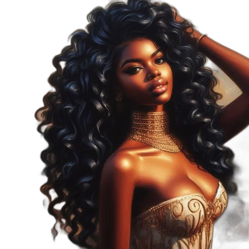hair, fantasy art, photorealistic, concept art transparent PNG cut-out