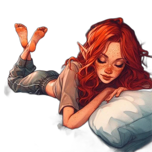 comic book art, concept art, fantasy art, watercolor transparent PNG cut-out