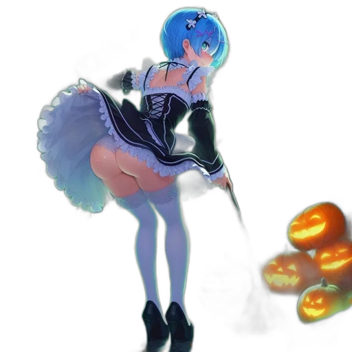dress, robot, staff, weapon transparent PNG cut-out