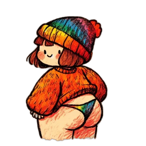 hat, jacket, dress, creature transparent PNG cut-out