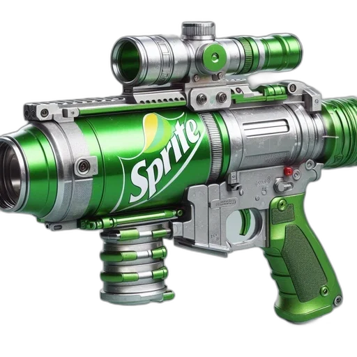 weapon, 3d render, concept art, creatively transparent PNG cut-out