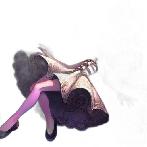 dress, mask, shoes, umbrella transparent PNG cut-out