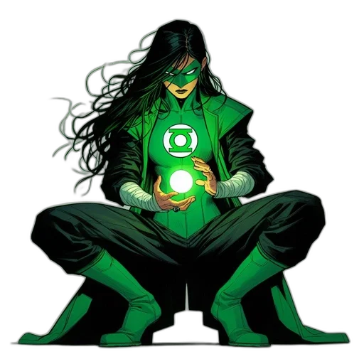 comic book art, concept art, green, picture transparent PNG cut-out