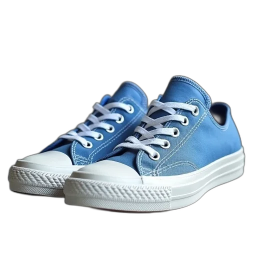 shoes, 3d render, photorealistic, blue transparent PNG cut-out