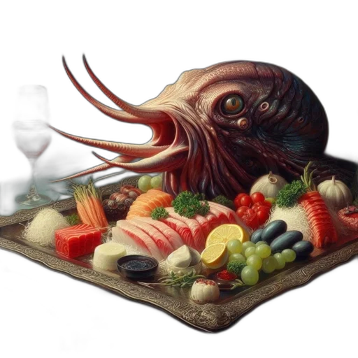 food, creature, animal, 3d render transparent PNG cut-out