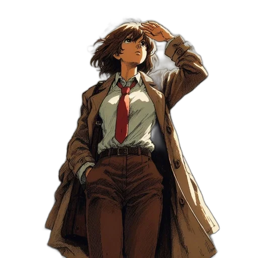 jacket, staff, weapon, umbrella transparent PNG cut-out