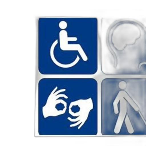 image, blue, white, disability transparent PNG cut-out