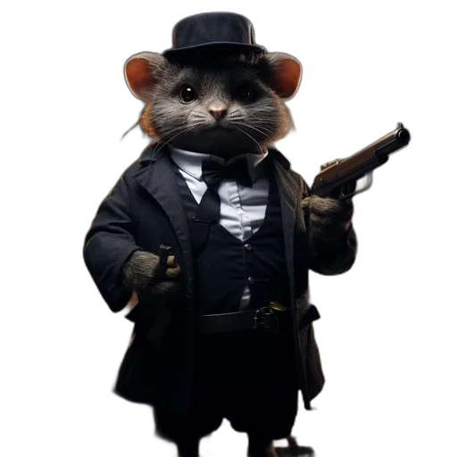 animal, staff, jacket, hat transparent PNG cut-out