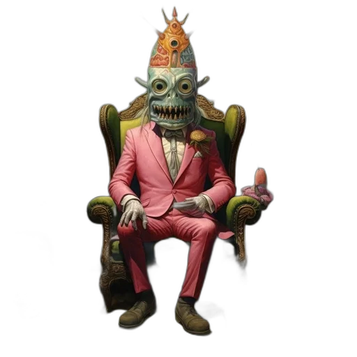 mask, staff, creature, jacket transparent PNG cut-out