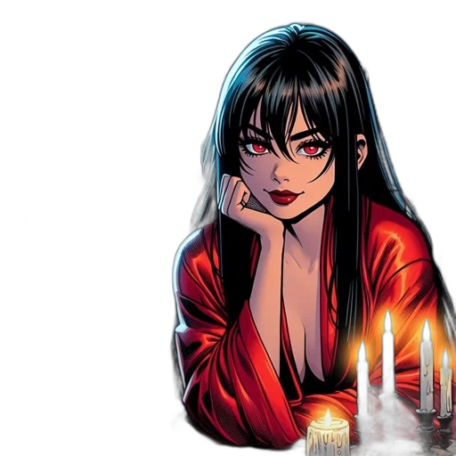 comic book art, concept art, fire, two transparent PNG cut-out