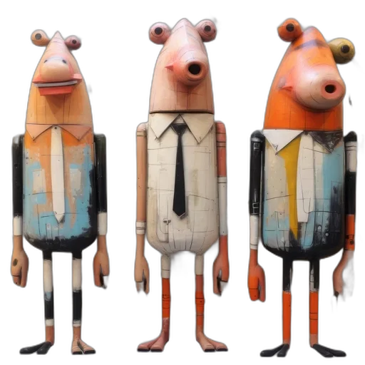 robot, staff, animal, jacket transparent PNG cut-out