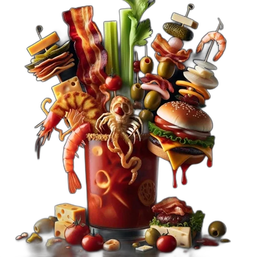 food, photorealistic, 3d render, concept art transparent PNG cut-out