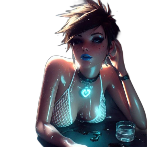 jewelry, dress, robot, cyberpunk transparent PNG cut-out