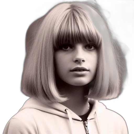 hair, face, jacket, photorealistic transparent PNG cut-out