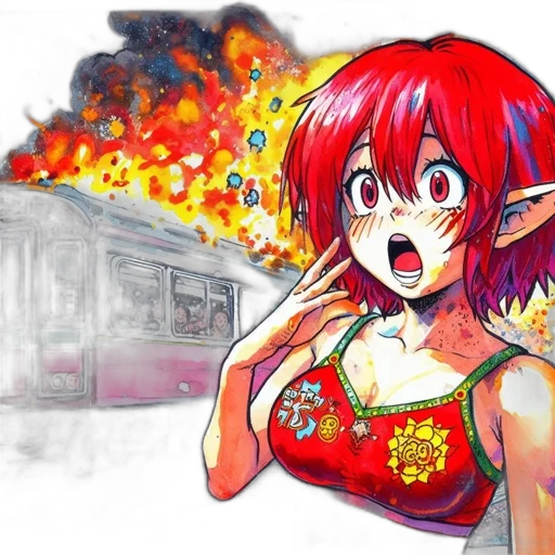 anime, concept art, watercolor, fantasy art transparent PNG cut-out