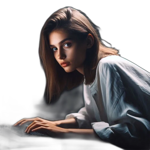 face, hair, dress, creature transparent PNG cut-out