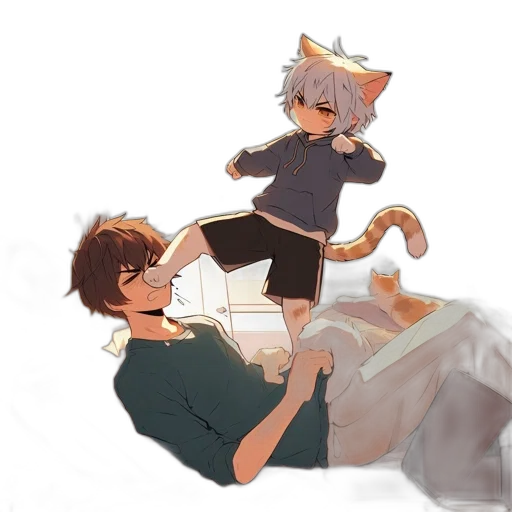 anime, watercolor, concept art, pixel art transparent PNG cut-out