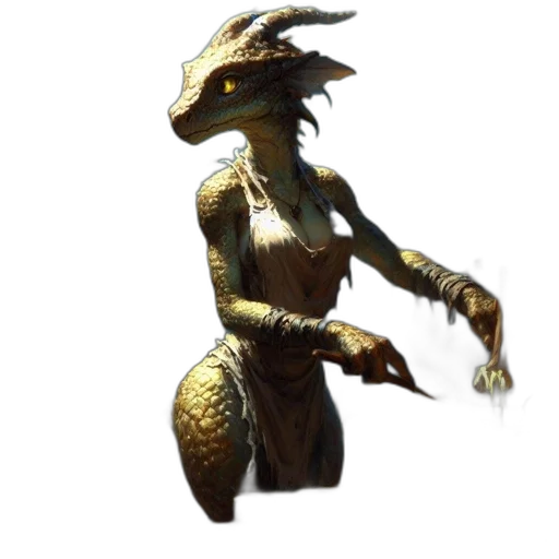 dragon, staff, creature, robot transparent PNG cut-out