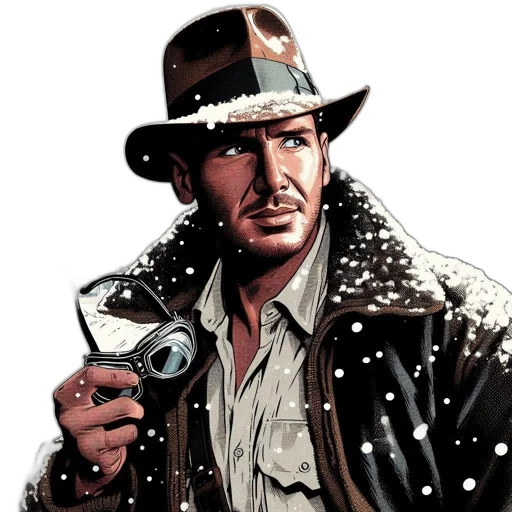 hat, jacket, comic book art, concept art transparent PNG cut-out