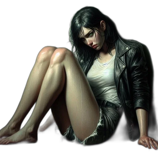 jacket, face, creature, concept art transparent PNG cut-out