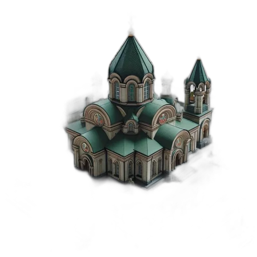 crown, building, 3d render, concept art transparent PNG cut-out