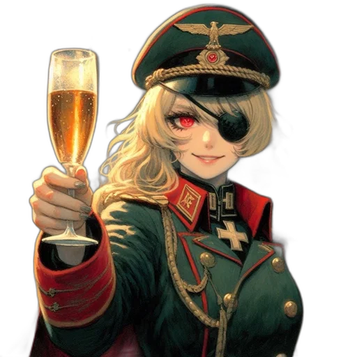 staff, weapon, hat, jacket transparent PNG cut-out