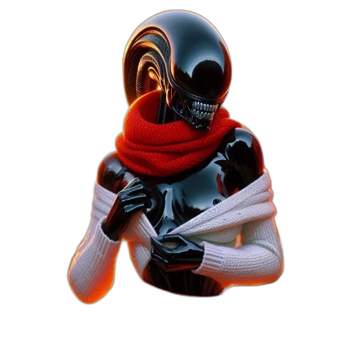 mask, robot, jacket, face transparent PNG cut-out