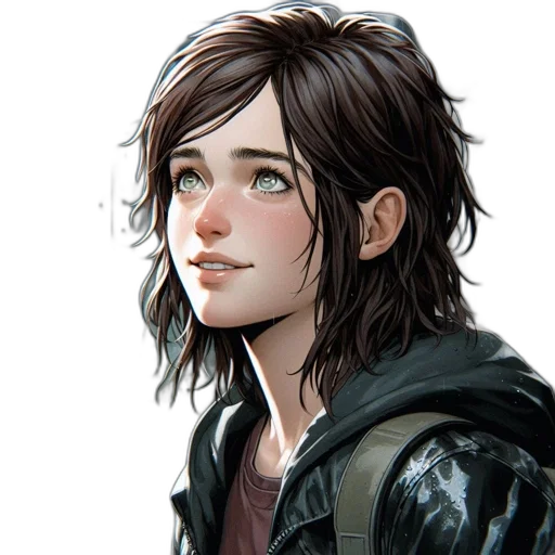 jacket, face, concept art, fantasy art transparent PNG cut-out
