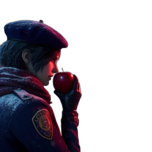 jacket, weapon, hat, face transparent PNG cut-out