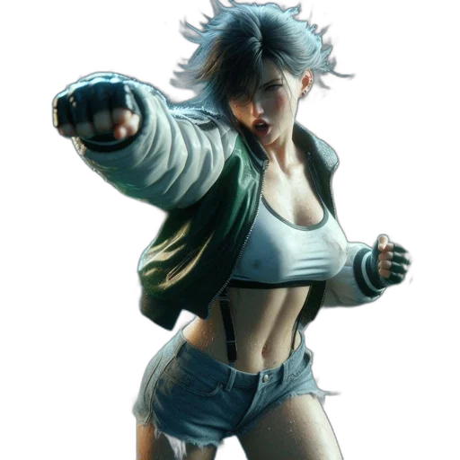 jacket, weapon, concept art, cyberpunk transparent PNG cut-out