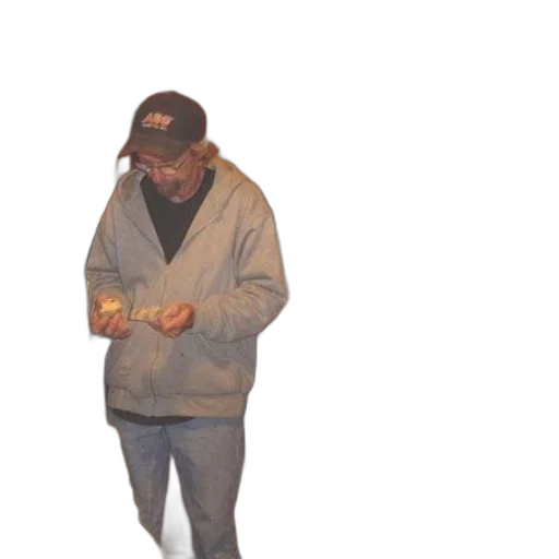 jacket, hat, staff, weapon transparent PNG cut-out